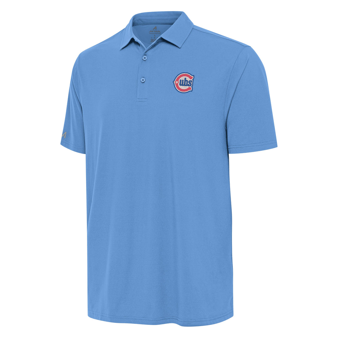 Chicago Cubs Alt Logo Light Blue Era Polo by Antigua Polo ANTIGUA