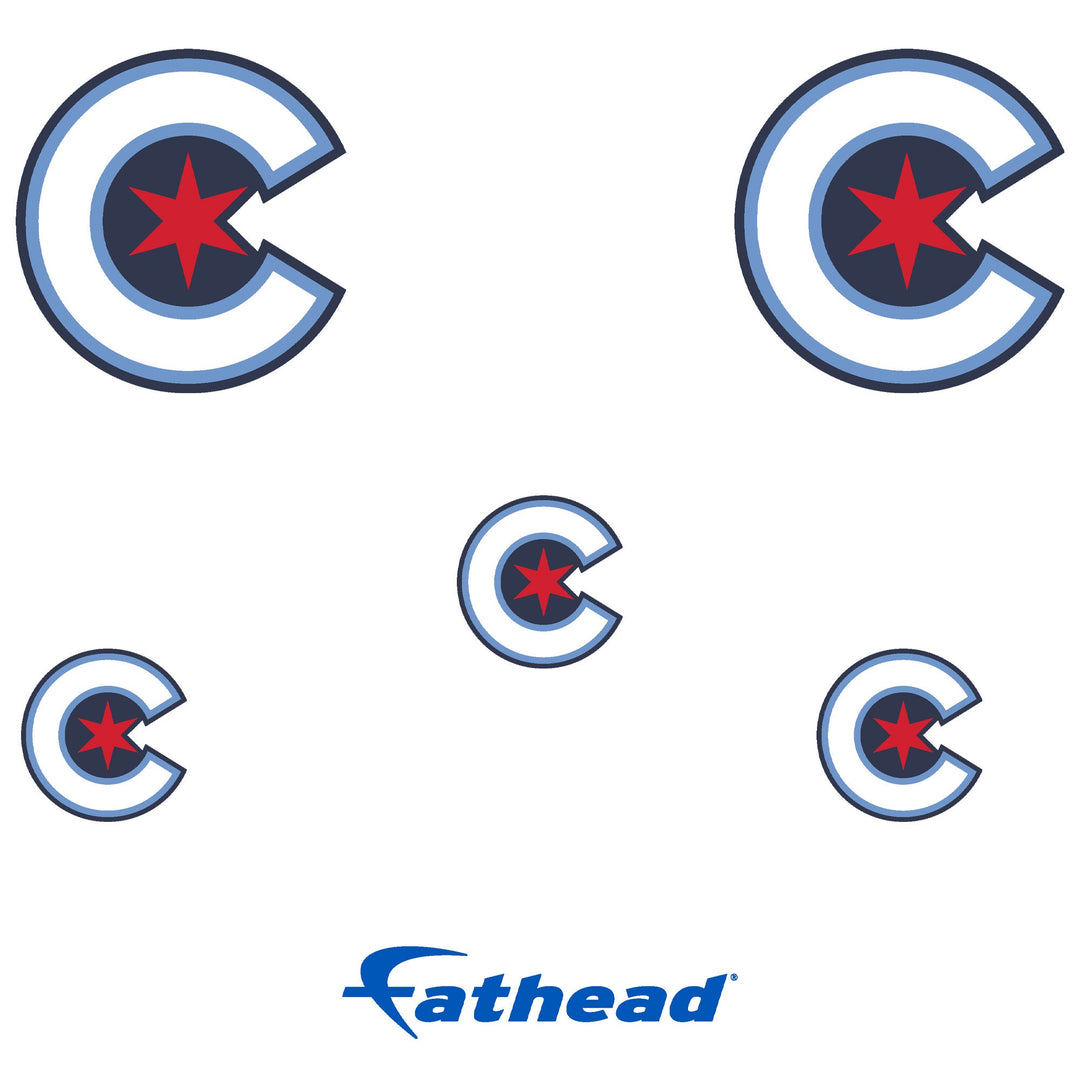 Chicago Cubs - RealBig City Connect Logo Collection - Official MLB - Reusable Vinyl Wall Decals 
