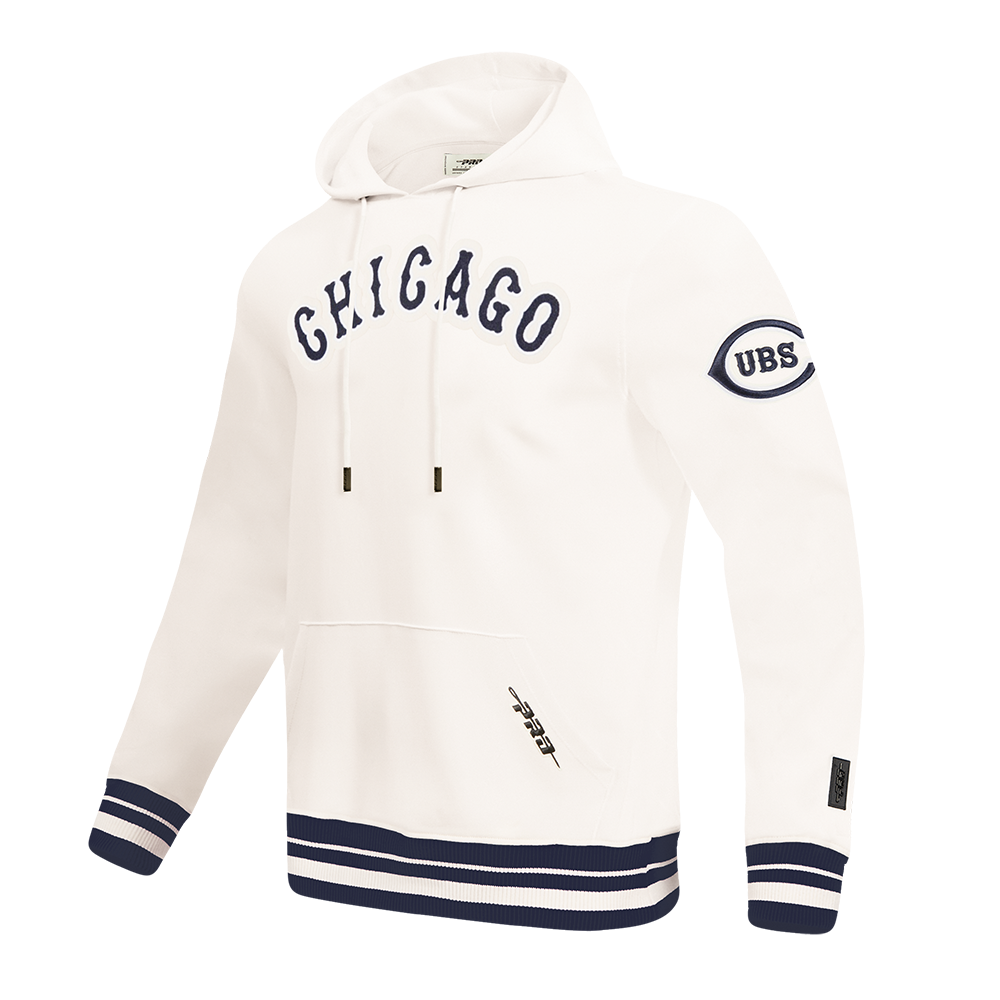 Chicago Cubs Retro Fleece Cream Hoodie by Pro Standard Sweatshirts & Hoodies PRO STANDARD