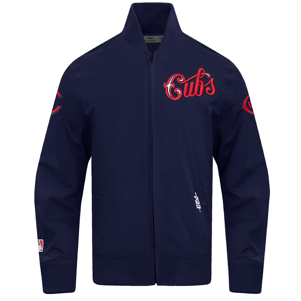 Chicago Cubs 1929 Logo Men's Bomber Jacket by Pro Standard Jackets & Outerwear PRO STANDARD