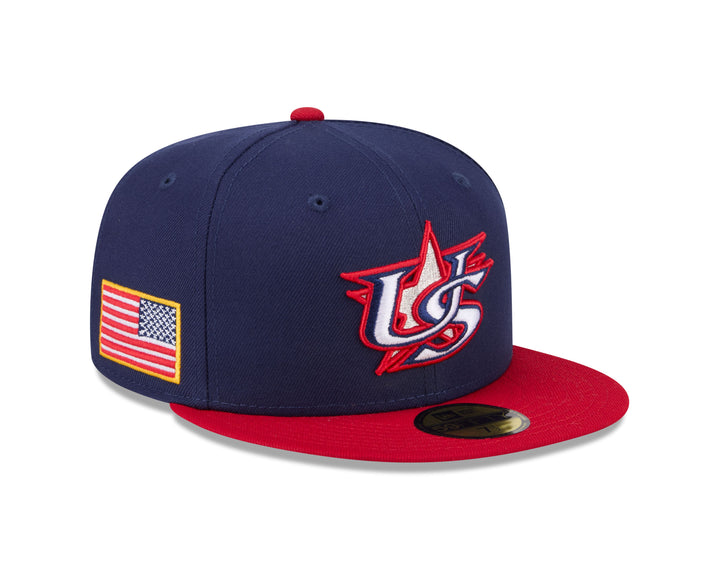 USA Baseball World Baseball Classic 5950 Low Profile Fitted Cap by New Era Caps NEW ERA CAP COMPANY