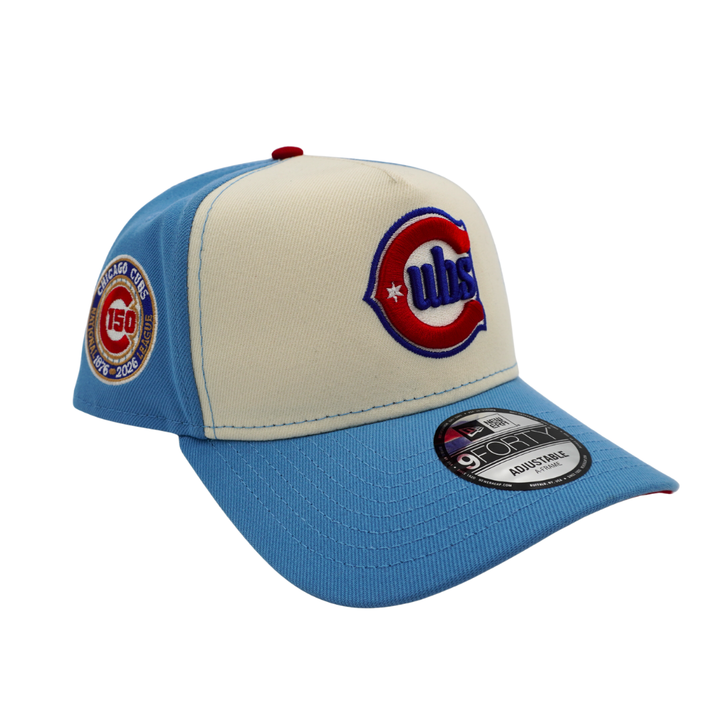 Chicago Cubs 150th Anniversary Alternate 2 Sky 940 Snapback Cap by New Era Caps NEW ERA CAP COMPANY