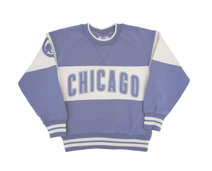 Chicago Cubs Pastel Crew Youth Sweatshirt in Light Blue by Outerstuff Sweatshirts &amp; Hoodies OUTERSTUFF LLC