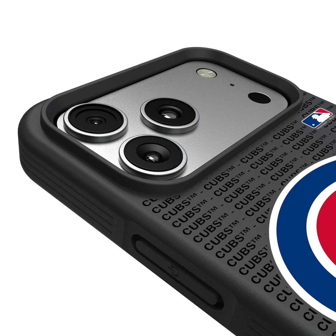 Chicago Cubs Text Backdrop Bump Phone Case for Apple iPhone 17 Series Phone Cases Keyscaper