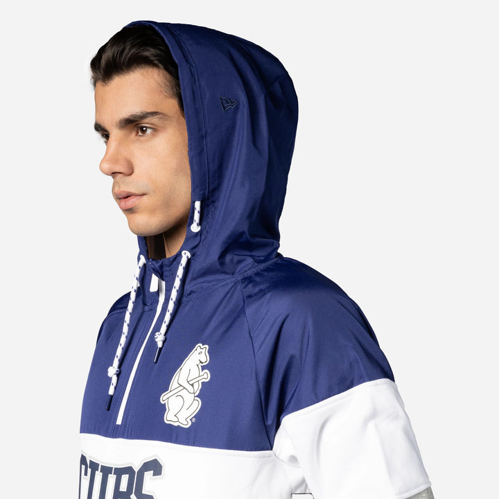 Chicago Cubs 1914 Quarter Zip Hoodie Grey Navy by New Era Sweatshirts & Hoodies Ivy Shop