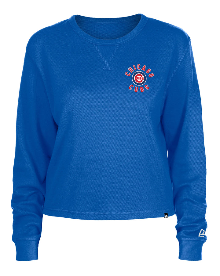 Chicago Cubs Logo Chest Mesh Long Sleeve Women&