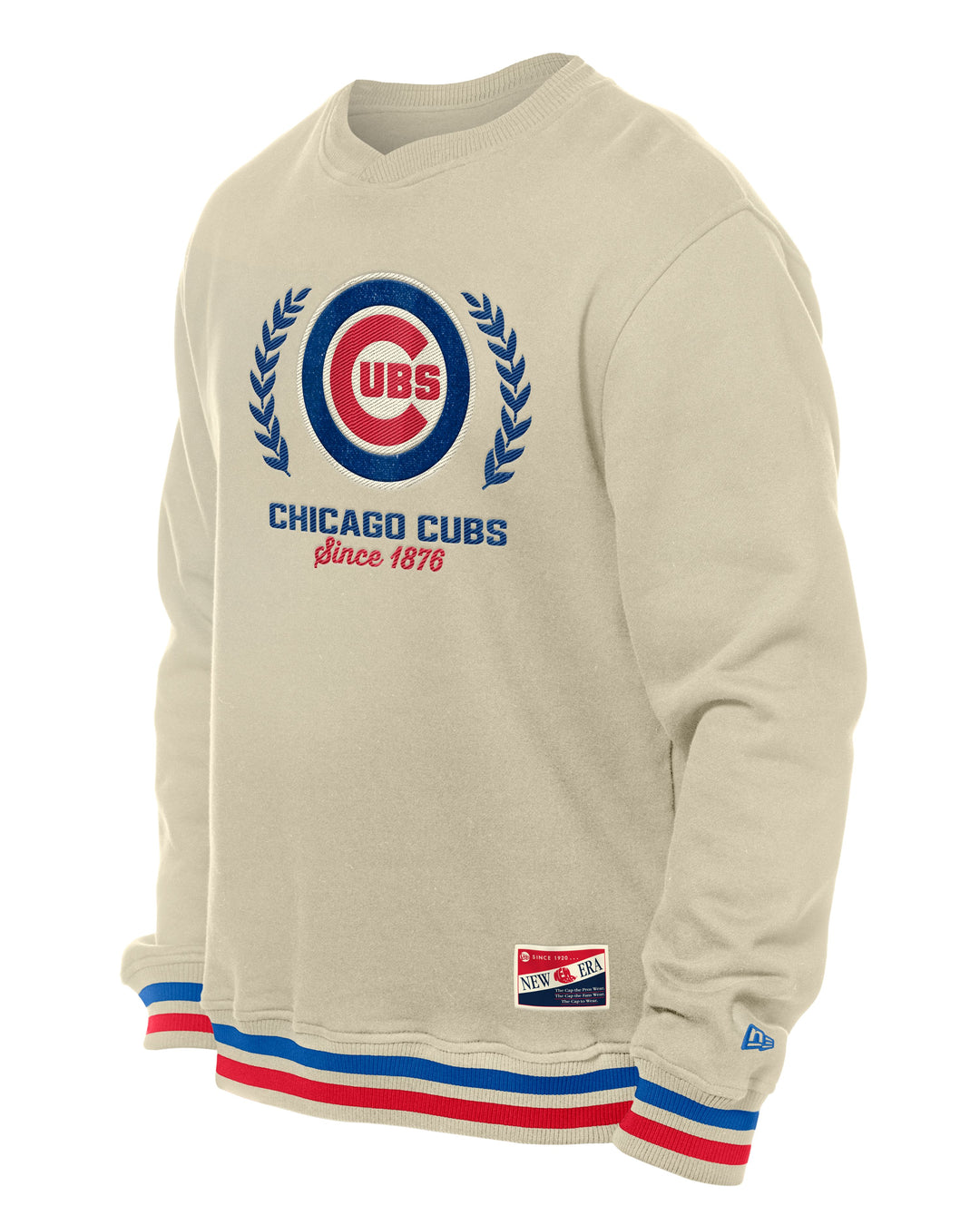 Chicago Cubs Logo Throwback Crewneck Cream by New Era Sweatshirts & Hoodies NEW ERA CAP COMPANY INC