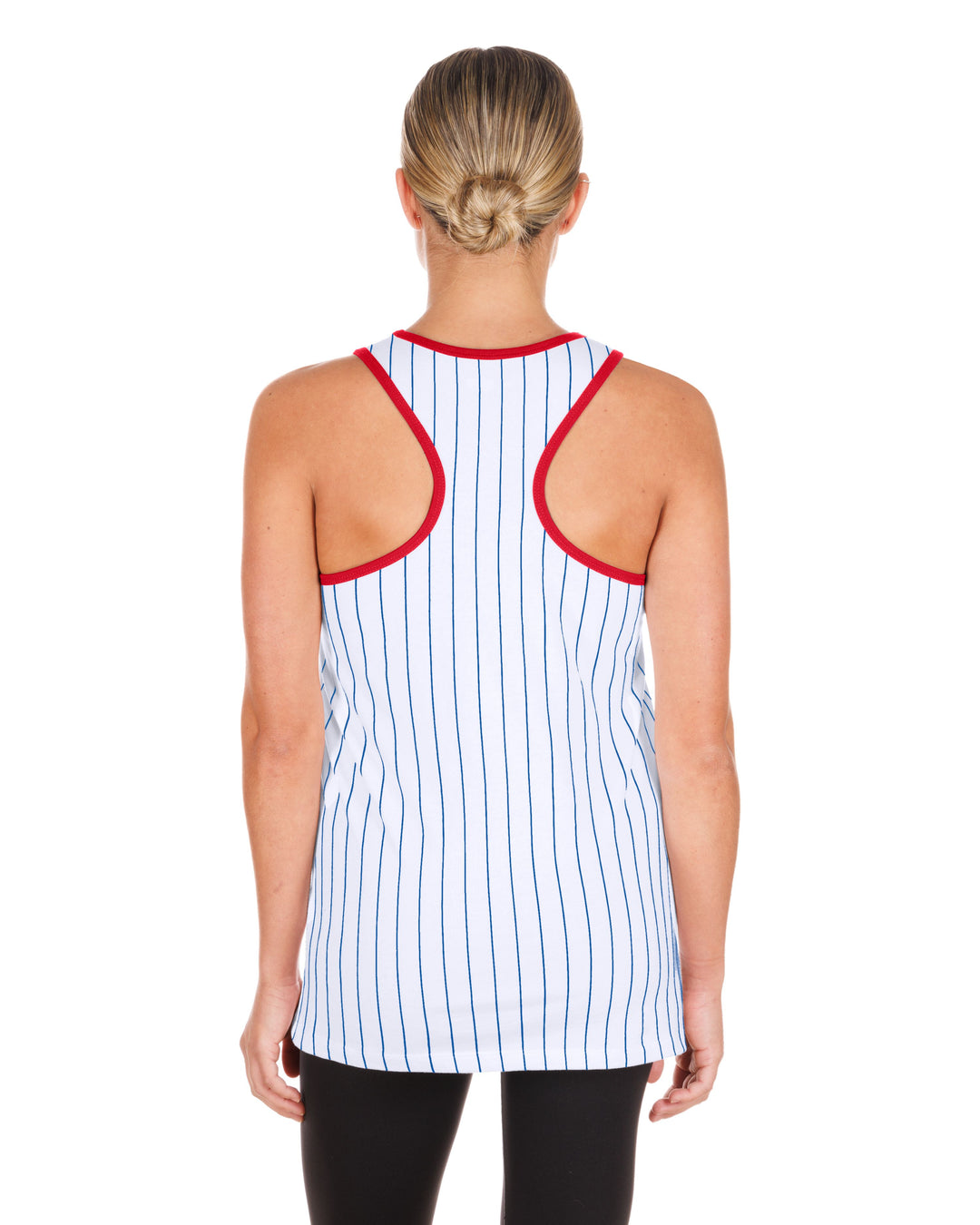 Chicago Cubs Logo Gameday Women's Pinstripe Tank Top by New Era TANK TOPS NEW ERA CAP COMPANY
