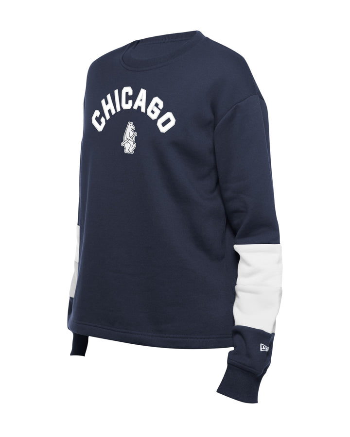 Chicago Cubs 1914 Women's Navy Gameday Crew by New Era Sweatshirts & Hoodies NEW ERA CAP COMPANY