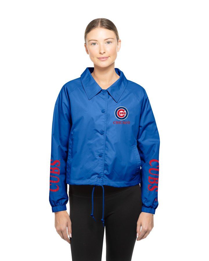 Chicago Cubs Logo Gameday Women's Button Up Royal Jacket by New Era Jackets & Outerwear NEW ERA CAP COMPANY