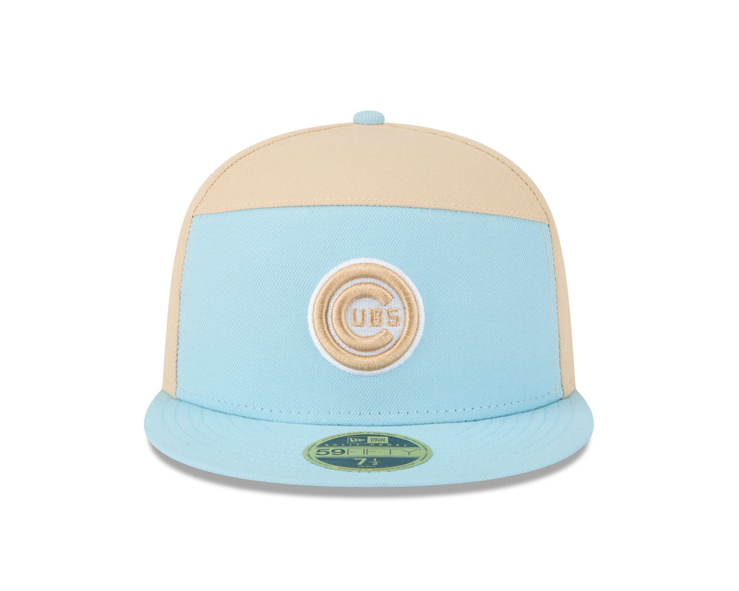 Chicago Cubs Logo 2-Tone Color Pack 59FIFTY Blue Tan Cap by New Era Caps NEW ERA CAP COMPANY