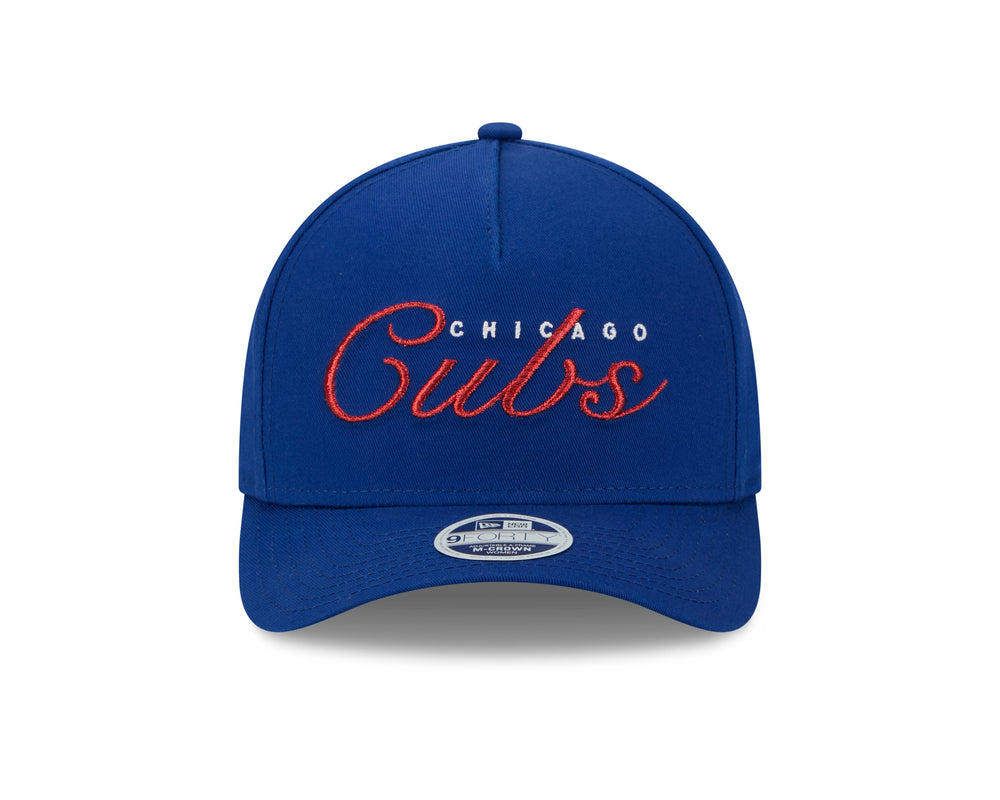 Chicago Cubs Metallic Script Women's Royal 9Forty Cap by New Era Caps NEW ERA CAP COMPANY