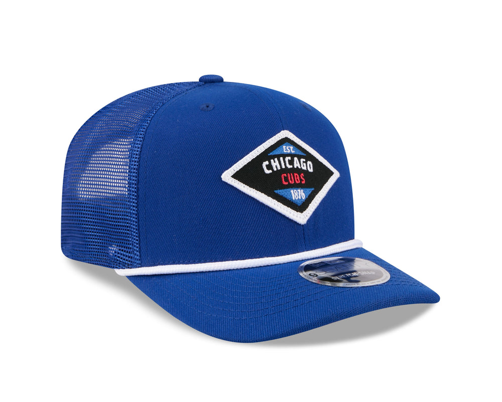 Chicago Cubs Patch Trucker 9SEVENTY Snapback Blue Cap by New Era Caps NEW ERA CAP COMPANY
