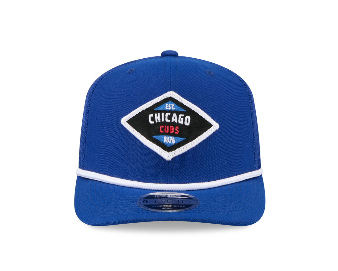 Chicago Cubs Patch Trucker 9SEVENTY Snapback Blue Cap by New Era Caps NEW ERA CAP COMPANY