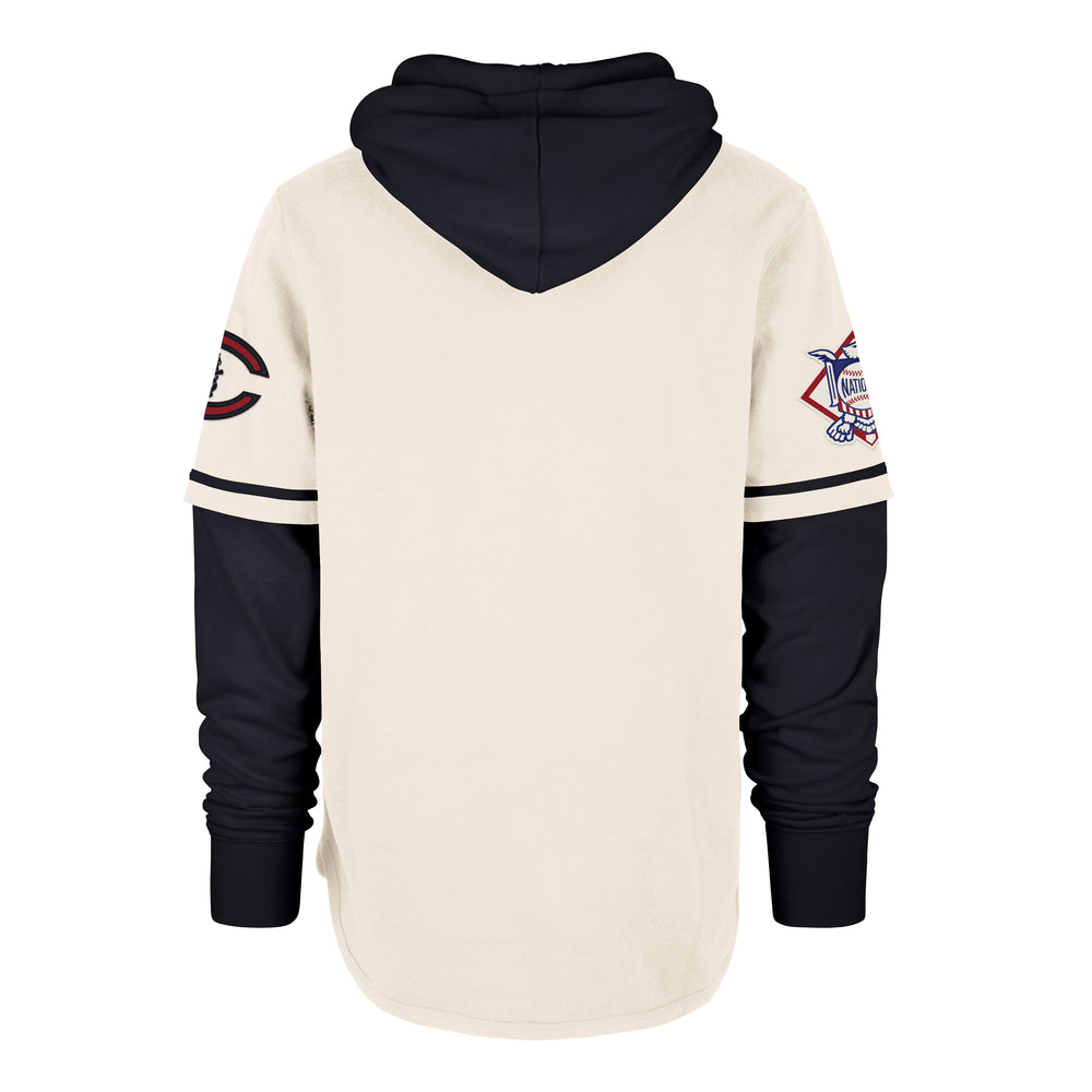 Chicago Cubs Trifecta 1929 Unisex Short Sleeve Pullover Hoodie Cream by '47 Brand Sweatshirts & Hoodies '47 BRAND