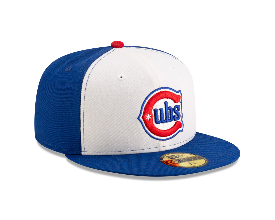 Chicago Cubs Blues Alternate 59FIFTY On-Field White & Royal Youth Fitted Cap by New Era Caps NEW ERA CAP COMPANY
