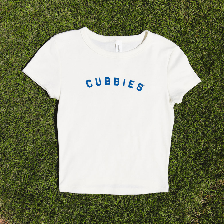 Chicago Cubs x Alice &amp; Wonder Cubbies Baby Tee — Cream Shirts SOFT AS A GRAPE