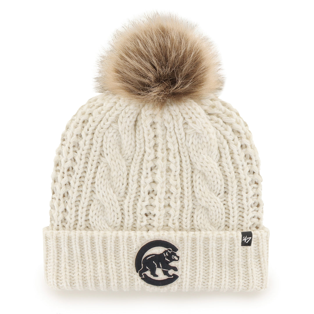 Chicago Cubs Meeko Natural Winter Knit Beanie by '47 Brand Knits '47 BRAND