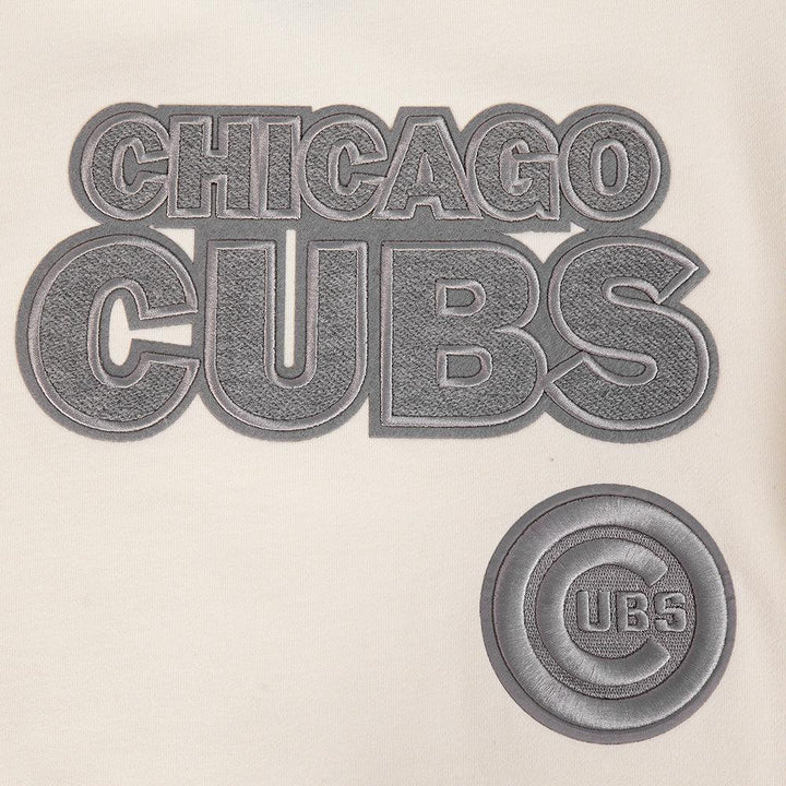 Chicago Cubs Bullseye Logo Terry Cream Crewneck by Pro Standard Sweatshirts & Hoodies PRO STANDARD