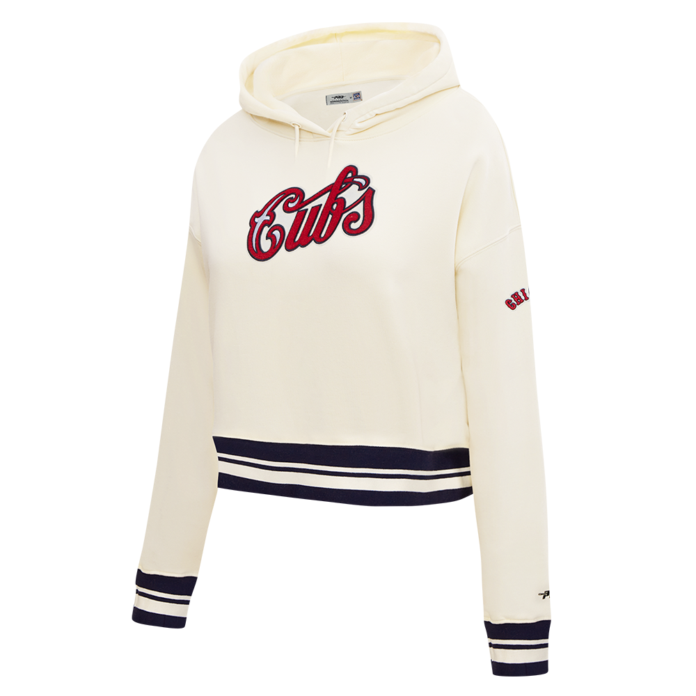 Chicago Cubs 1929 Logo Women's Cream Hoodie by Pro Standard Sweatshirts & Hoodies PRO STANDARD