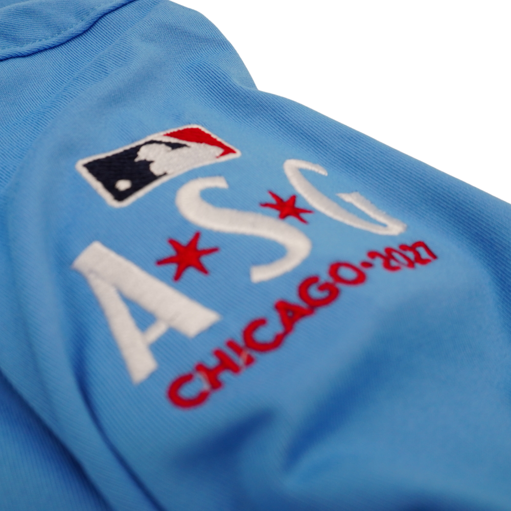Chicago Cubs All-Star Game Horizontal Alternate Logo Light Blue Intent Zip Jacket by Antigua Sweatshirts & Hoodies THE ANTIGUA GROUP