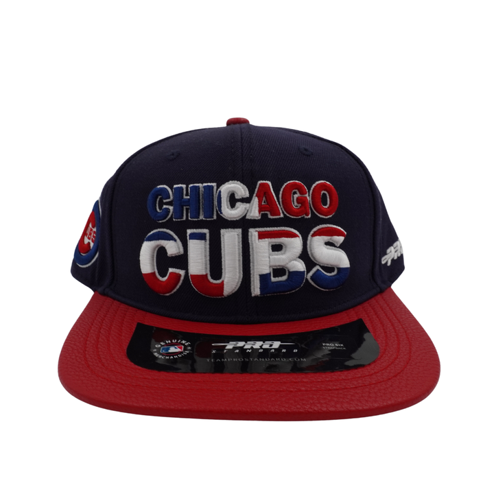 Chicago Cubs Dominican Republic Flag Leather Adjustable Cap by Pro Standard Caps PRO STANDARD