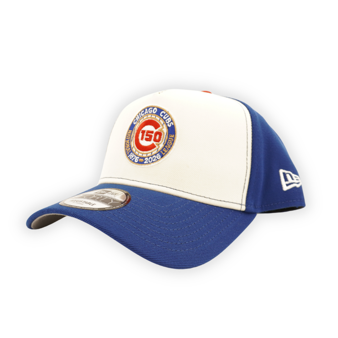 Chicago Cubs 150th Anniversary Chrome Royal 9FORTY Cap by New Era Caps New Era