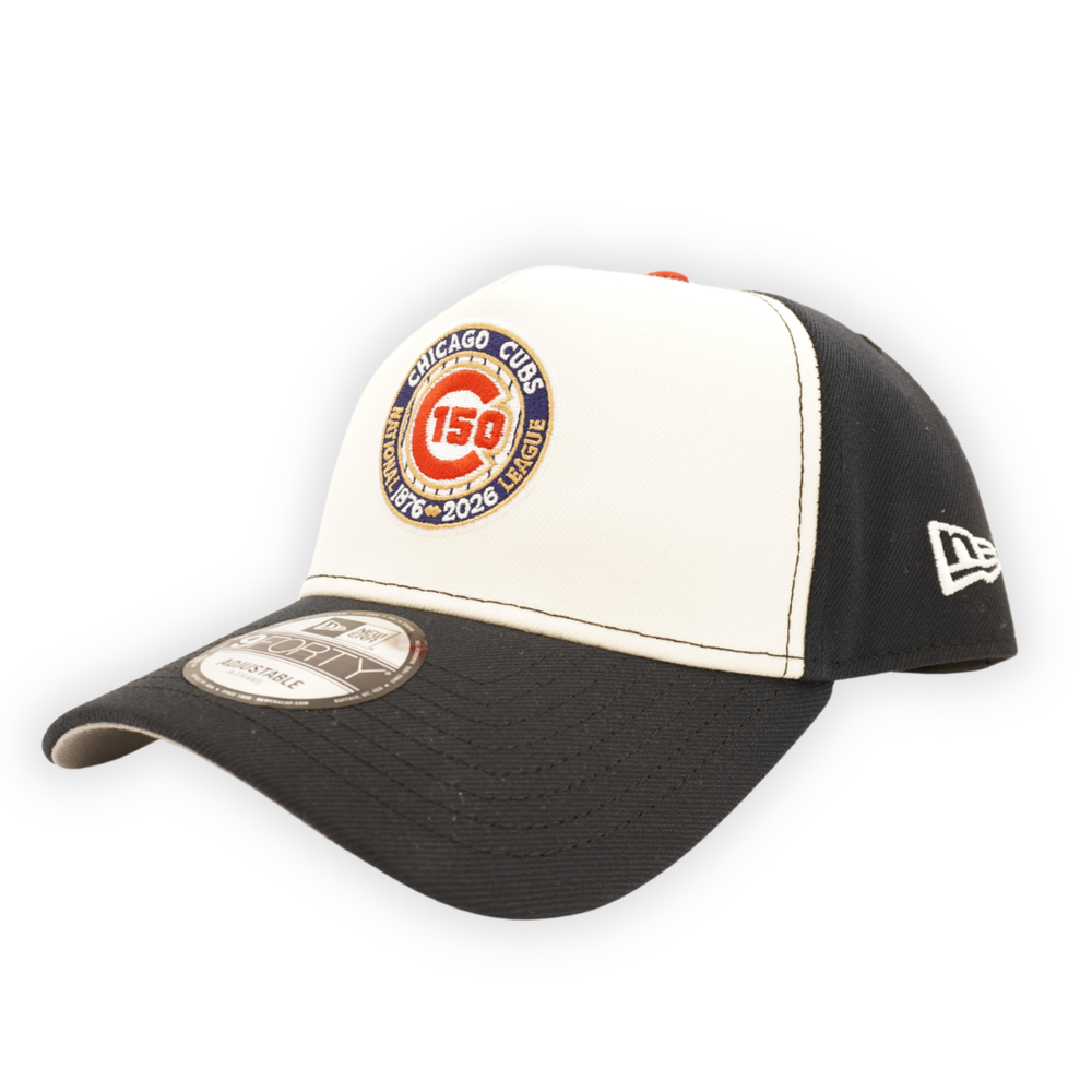 Chicago Cubs 150th Anniversary Chrome Navy 9FORTY Cap by New Era Caps New Era