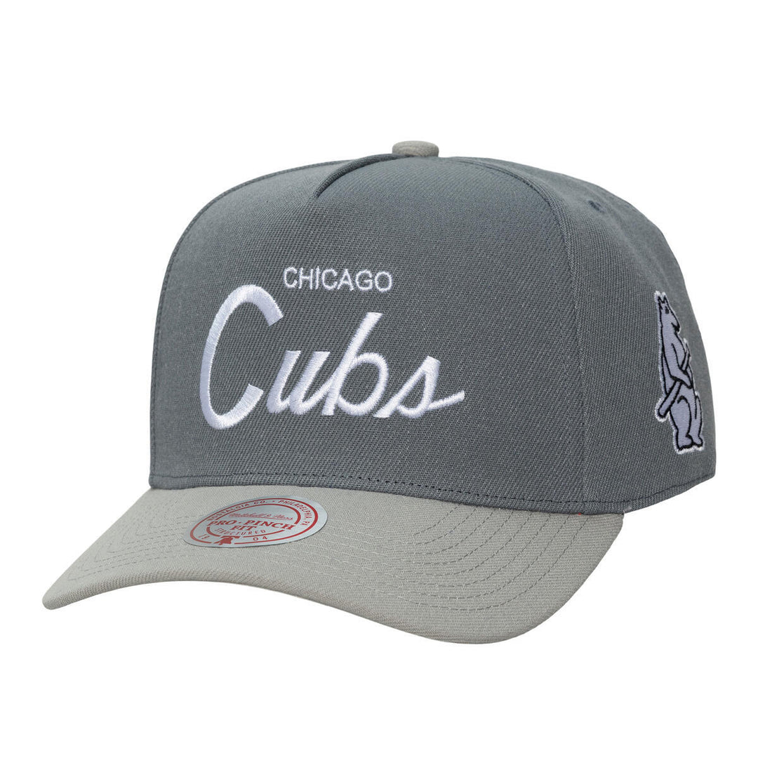 Chicago Cubs Thunderstorm Head Coach Snapback Cap by Mitchell & Ness Caps MITCHELL n NESS