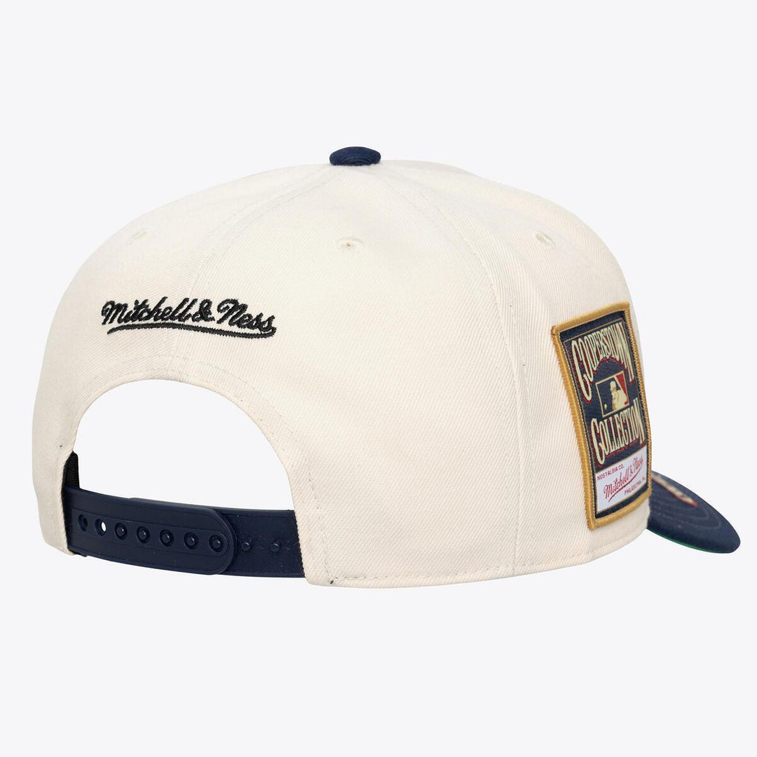 Chicago Cubs World Series Champions Pro Snapback Cap in Cream by Mitchell &amp; Ness Caps MITCHELL n NESS