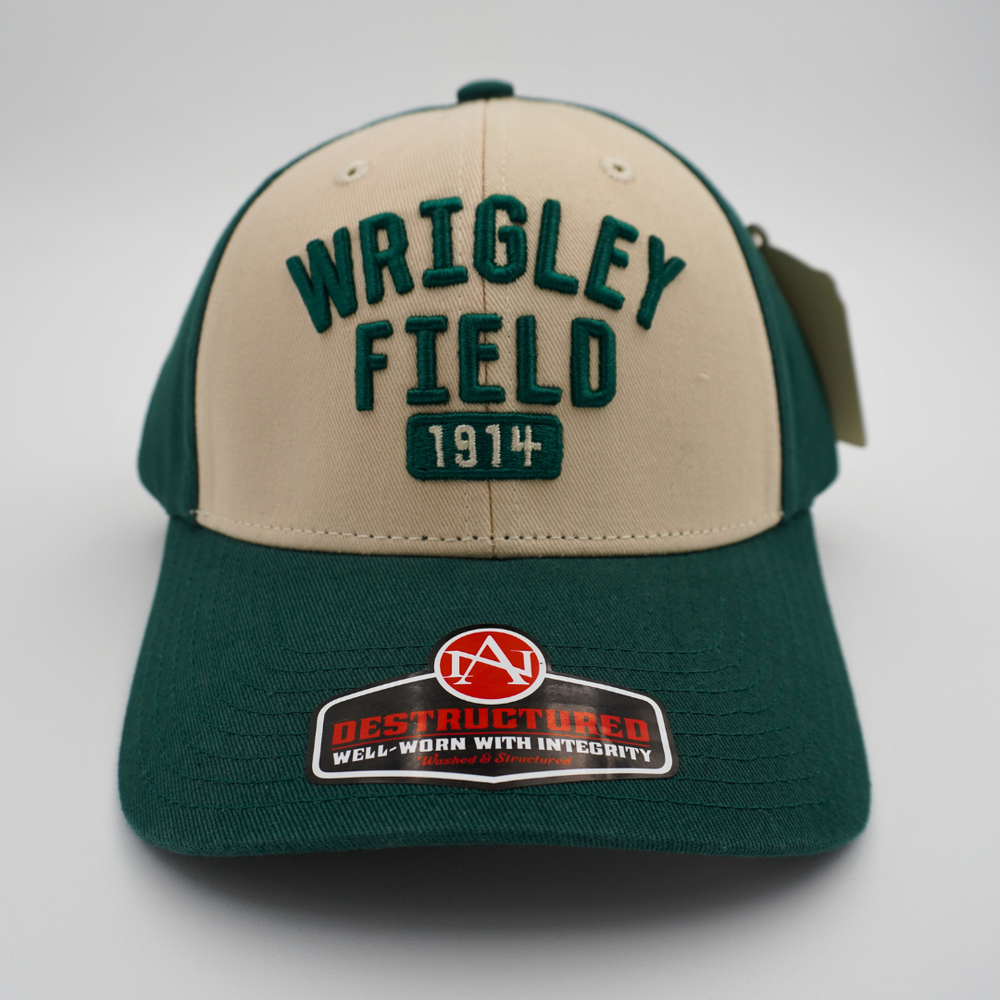 Wrigley Field Pastime Cap - Green & Ivory Caps AMERICAN NEEDLE
