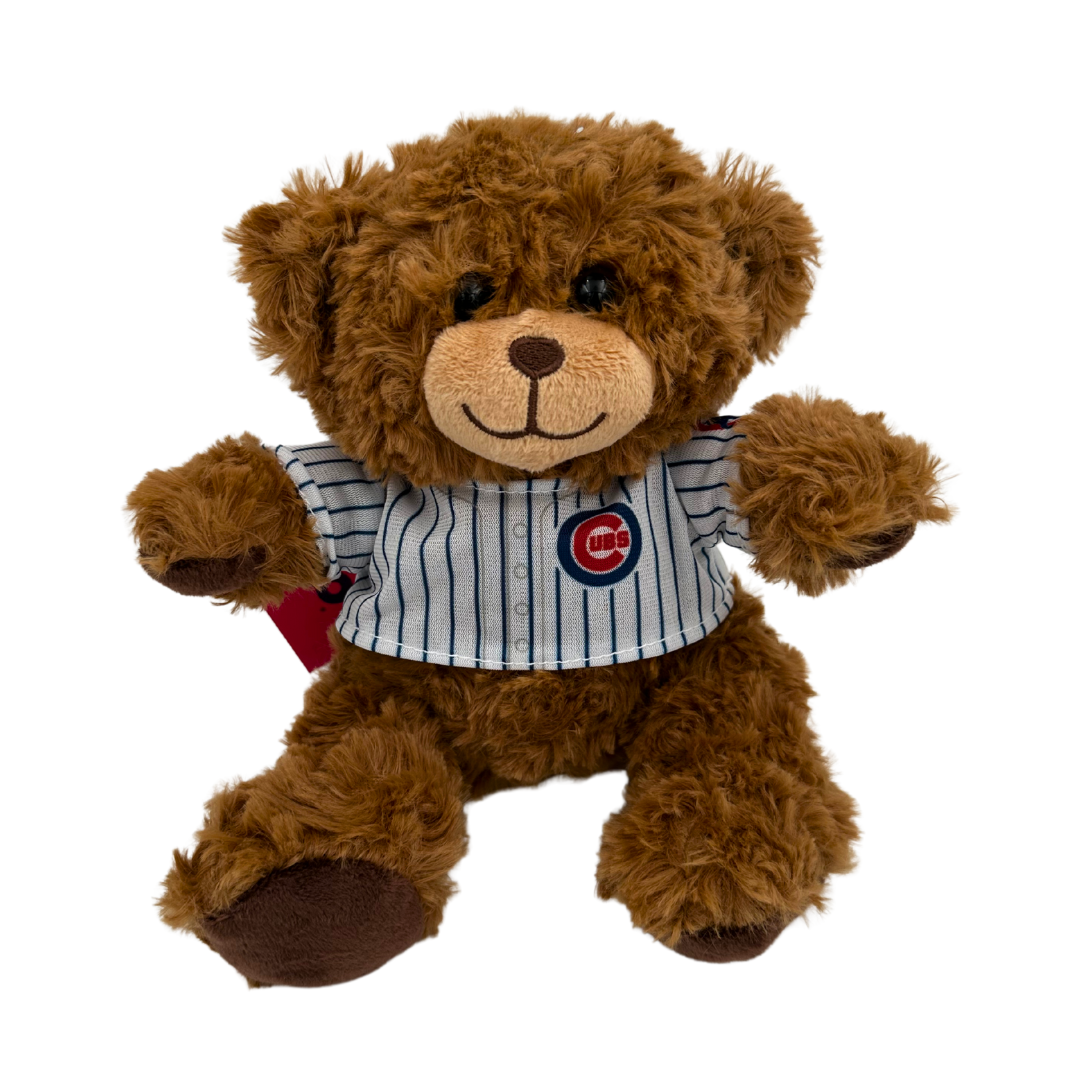 Chicago Cubs Home Jersey Brown Bear Plush PLUSH FOREVER COLLECTIBLES