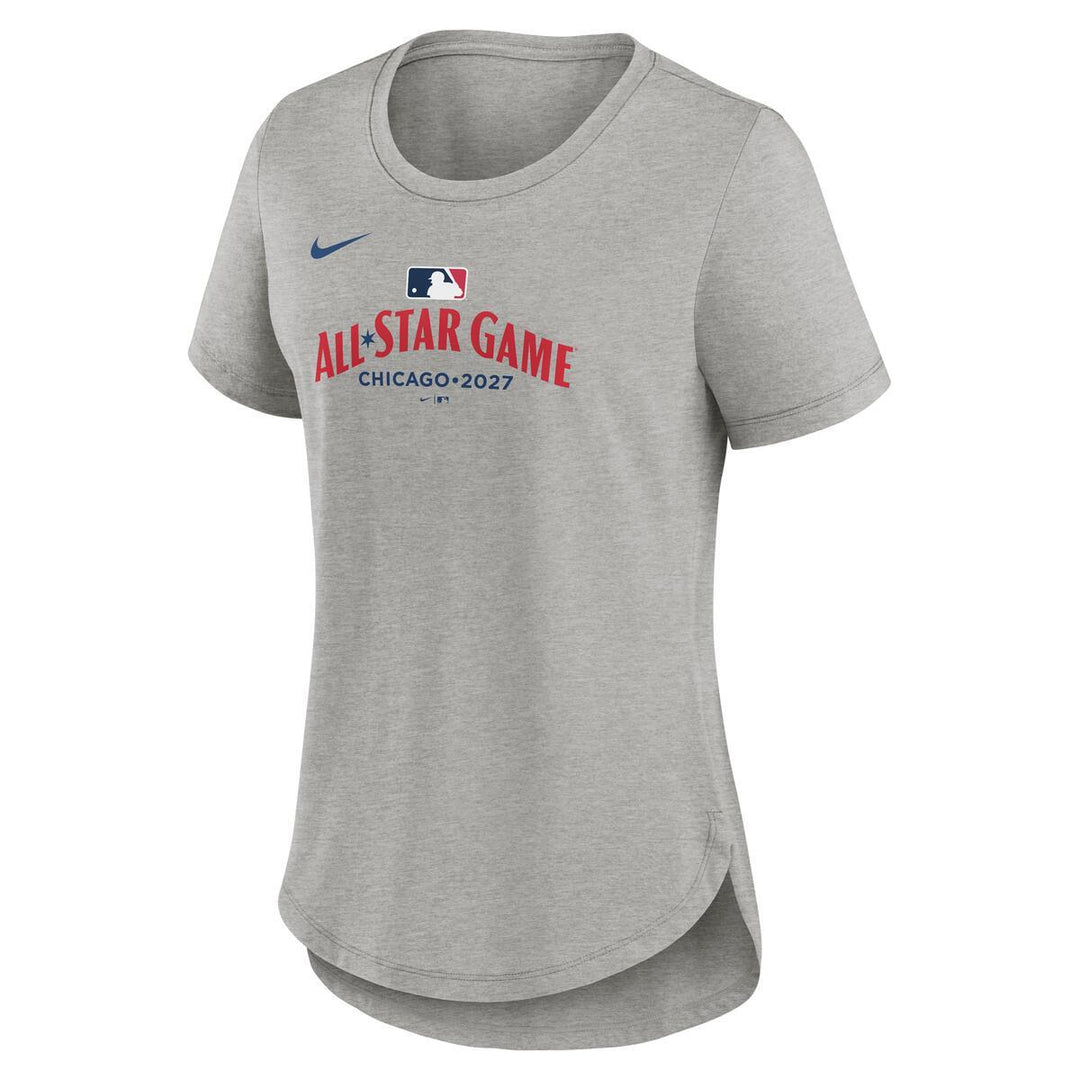 Chicago Cubs 2027 All-Star Game Nike Wordmark Women's Tee in Grey Shirts NIKE USA