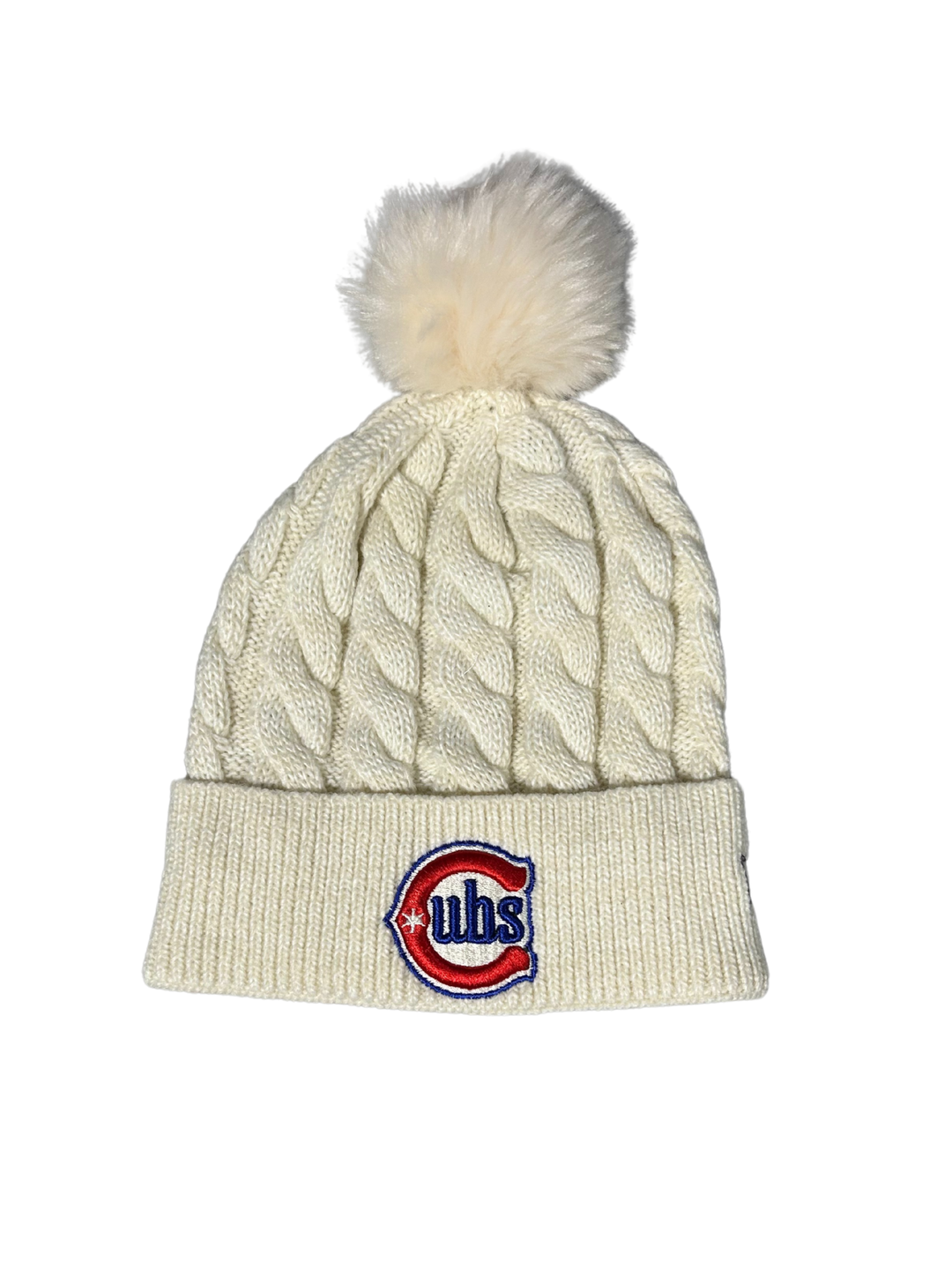 Chicago Cubs Blues Alt Ivory Knit Hat by New Era - Ivy Shop