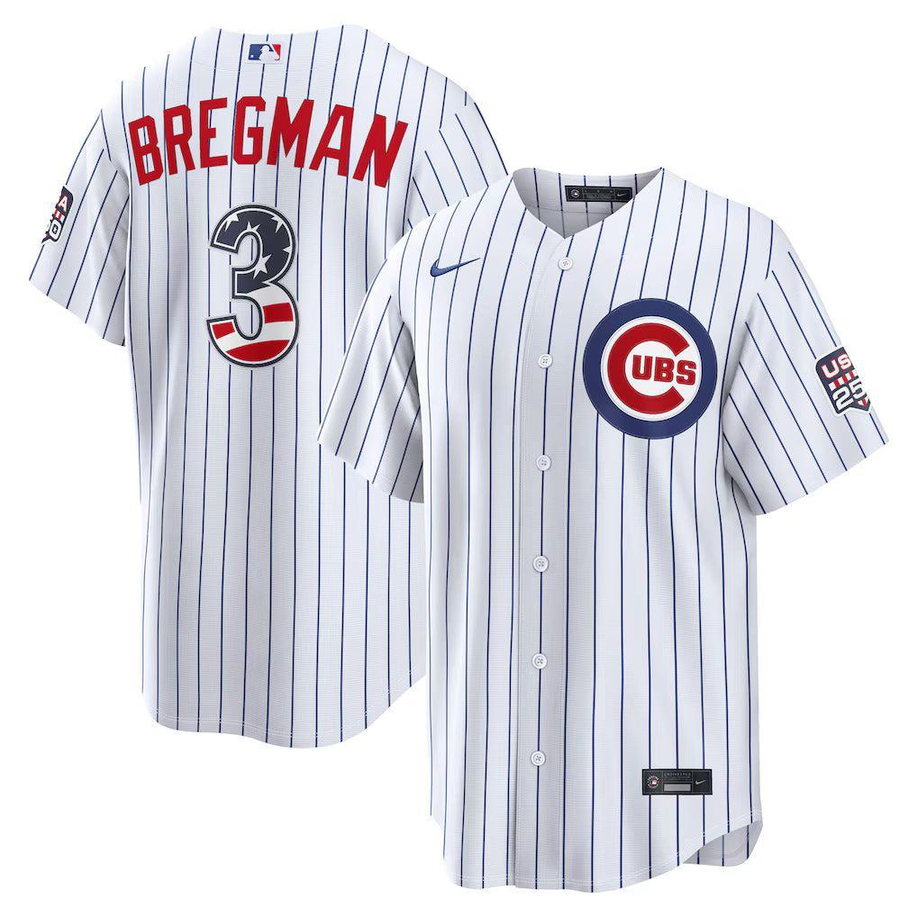 Chicago Cubs Alex Bregman Home USA 250 Jersey by Nike Jerseys Nike
