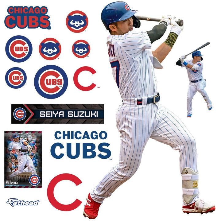 Seiya Suzuki - RealBig Home Collection - Official MLB - Chicago Cubs - Reusable Vinyl Wall Decals Vinyl Die-Cut Character UNASSIGNED